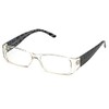 Unisex Clear Lens Plastic Fashion Glasses in Clear/Black