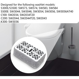 Deodorizer Filter for Toto Washlet THU9476 Deodorizer Cartridge Compatible for Washlet C100/C200/S300e/S350e,SW573 SW2034 SW3056 Toilet Deodorizer Catalyst Filter Toilet Air Deodorizing Filter (2Pack)