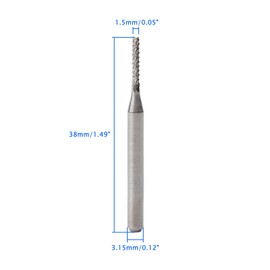 Pxyelec 1.5 mm End Mill Engraving Bits CNC Rotary Burrs, CNC Router Bits for PCB Machine (Pack of 10)
