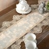 SUTAVIA Jacquard Lace Embroidered Table Runner Waterproof Rectangular Floral Design