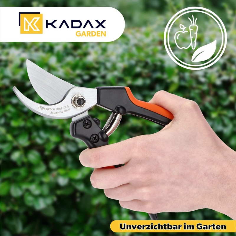 KADAX 20cm Carbon Steel Pruning Shears Professional Pruning Shears for