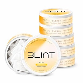 BLINT Bolsas nootrópicas sin cafeína Flow | Suplementos cerebrales para la memoria y la concentración | Alpha GPC, L-teanina, L-tirosina | Sin nicotin