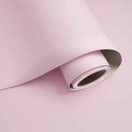 VaryPaper 15.7 in x 78.7 in Light Pink Wallpaper Stick and Peel Pink Contact Paper for Cabinets Walls Removable Waterproof Blush Wall Paper Roll for Girls Bedroom Nursery Self Adhesive Vinyl Wallpaper