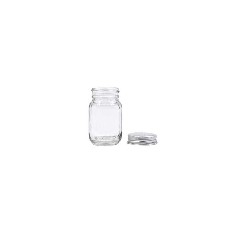 U Pack 2oz Mason Jar with Silver Lid for Honey