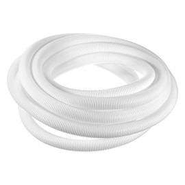 uxcell 3/4 Inch x 25 Ft Split Wire Loom Tubing, Guard Convoluted Flex, Protective Split Cable Conduit, Flexible Wire Protector Tubing, Electrical Cord Cover,White
