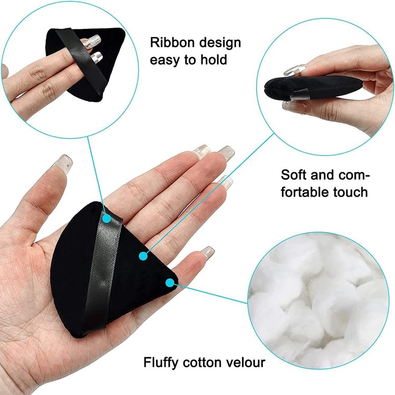 8 Pieces Triangle Powder Puffs Reusable Triangle Sponges Soft and