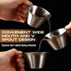 Honeydak 12 Pcs Stainless Steel Espresso Shot Cup 3.4 oz/