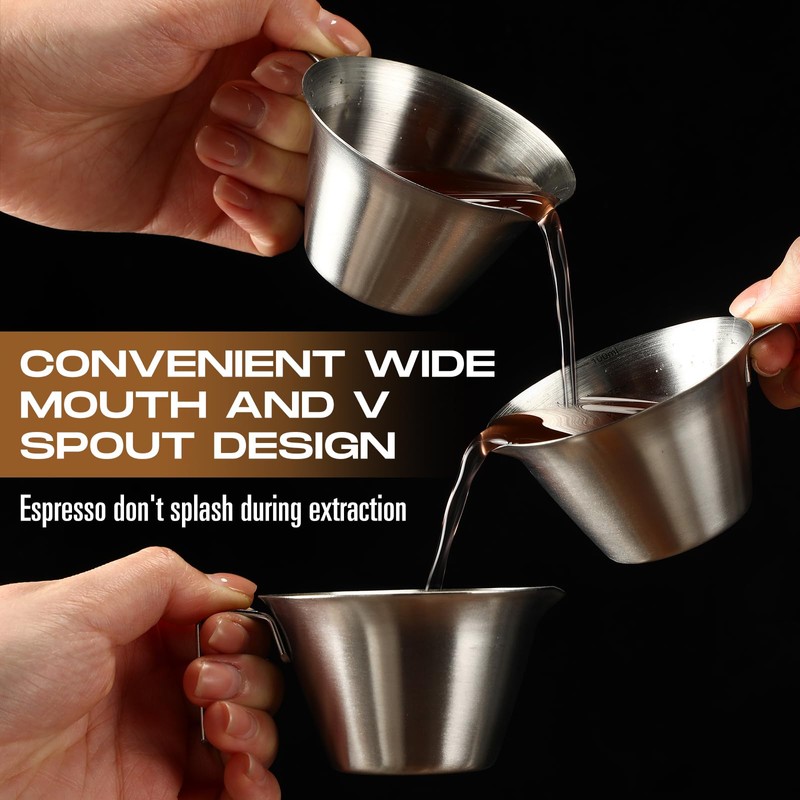 Honeydak 12 Pcs Stainless Steel Espresso Shot Cup 3.4 oz/