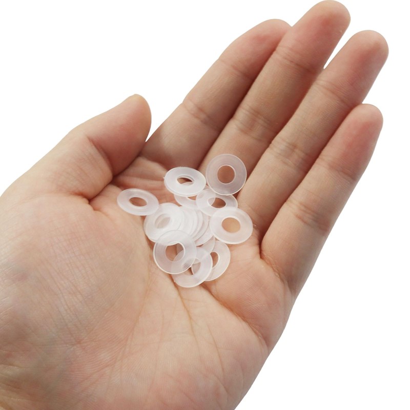 OSVJE 100 Pack 1/4" ID x 1/2" OD Clear Nylon