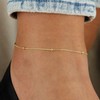 Jewigo Ankle Bracelets for Women 18K Gold Plated Dainty Satellite