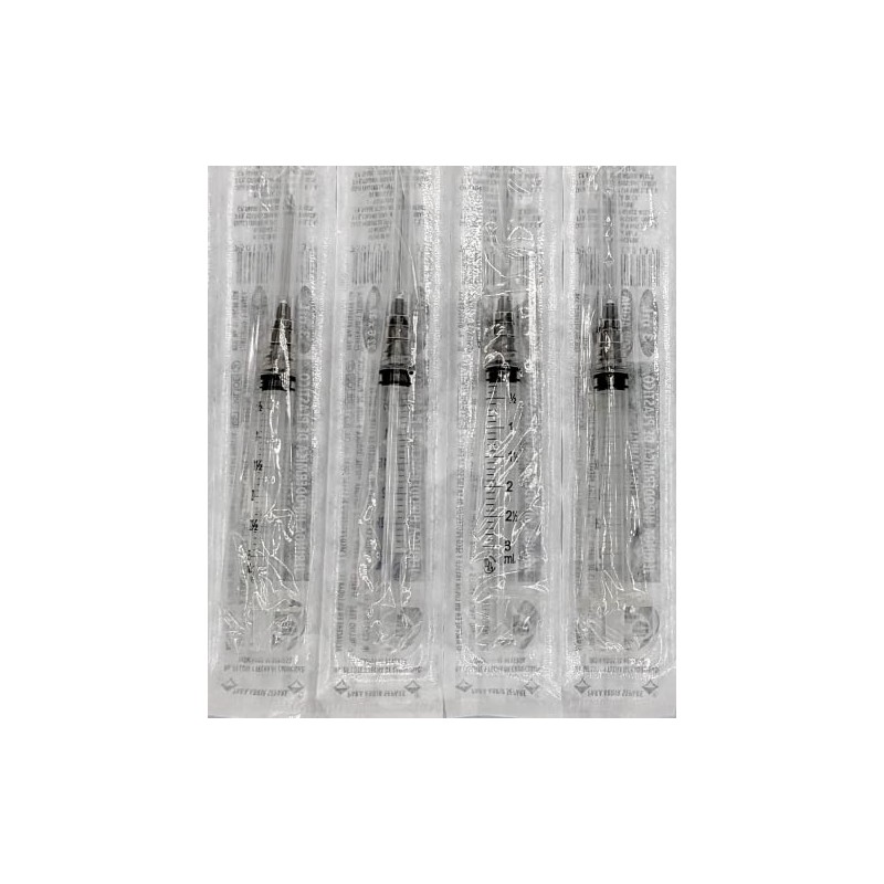 DL Caja De 100 Jeringas 3 mL Con Aguja 22