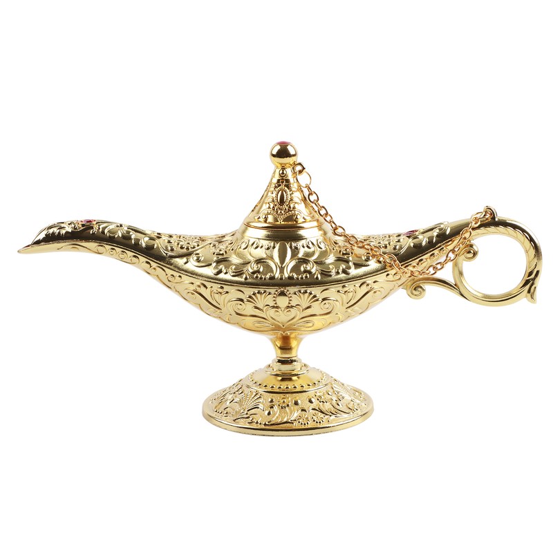 Magic Genie Lamp Exquisite Gold Eye Catching Durable Alloy Smoothing