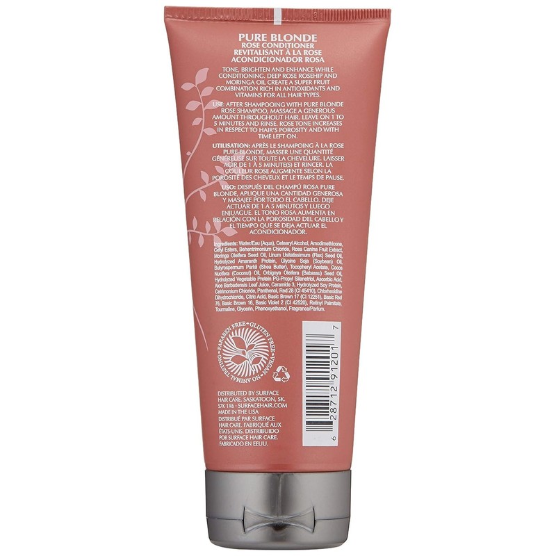 Surface Hair - Pure Blonde Rose Conditioner -Tones, Brightens &