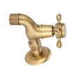 Wall Mounted Vintage Solid Brass Faucet Single Cold Water Tape