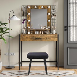 Deisy Dee Velvet Rectangle Vanity Stool Covers, Small Footstool Ottoman Covers Pack of 4 (Black)