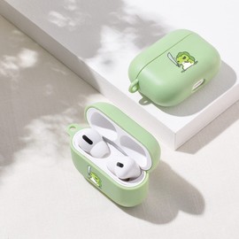 MAYCARI Cute Frog Case for Airpods Pro with Keychain, Animal Design Protective Soft TPU Cover Case for Airpods Pro, Kawaii Fun Cases for Girls Kids Teens Airpods