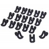 Only Hangers Slim-Line Set of (18) Mini Cascading Hooks (Black)