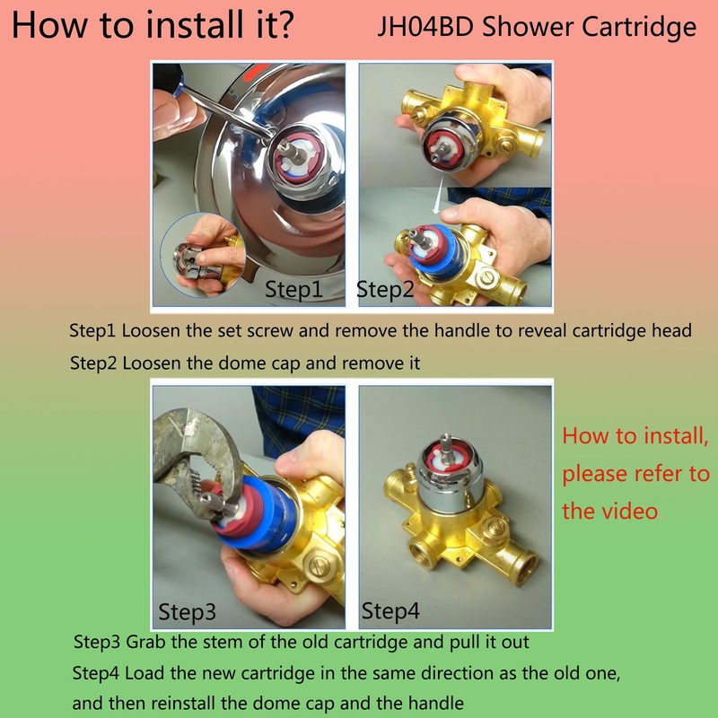 JH04BD Ceramic Plastic Faucet Cartridge 40mm Replacement Cartridge With Single