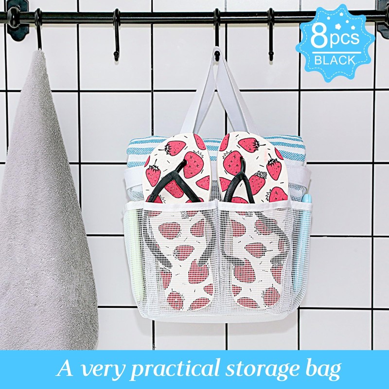 Chapou 8 Packs Mesh Shower Caddy Portable Large Shower Caddy