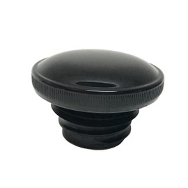 Knurled Screw-in Ratcheting Gloss Black Vented Gas Cap Motorcycle Tank Sportster Bobber Harley Dyna Chopper Fuel Caps 61272-92A Drag Specialties 0703-0817 390281 V Twin 38-0325 Softail Knurl