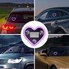 Car LED Ambient Light, Solar-Powered Heart-Shaped LED Neon Light, 5