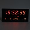 LED Number Clock Large Big Digital Display with Temperature Wall