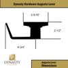 Dynasty Hardware AUG-30-26D Grade 2 Commercial Duty Passage Lever, ADA,