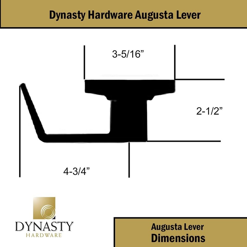 Dynasty Hardware AUG-30-26D Grade 2 Commercial Duty Passage Lever, ADA,