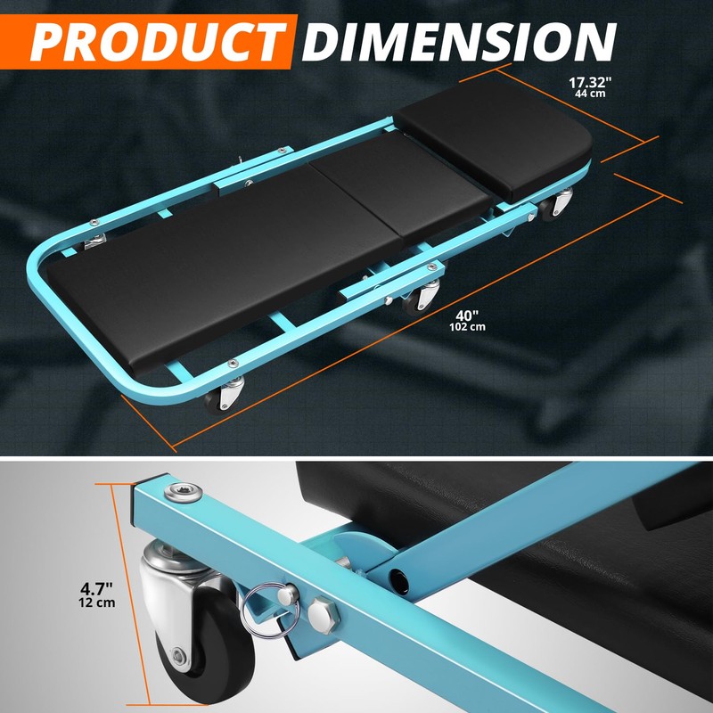 DNA MOTORING 40 Inches Folding 2 in 1 Rolling Z