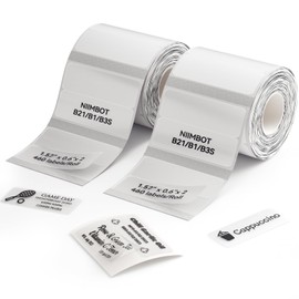 NIIMBOT Label Roll for B1/B21/B3S Label Maker, 1.57'' x 0.6''x2 (40x15mmx2) Waterproof, Oil-Proof and Tear-Proof Sticker Labels for Jar/Spice/File (Transparent)-2Rolls