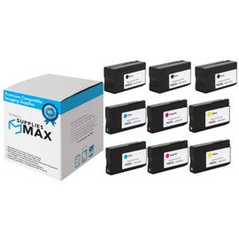 SuppliesMAX Remanufactured Replacement for HP OfficeJet Pro 7720/7730/7740/8200/8700/8715/8720/8725/8730/8740/8745 High Yield Inkjet Combo Pack (3-BK/2-C/M/Y) (NO. 952XL) (L0S632CMY)