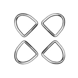 316 Stainless Steel D Ring 4mm X 30mm (5/32" X 1 3/16") Marine Grade Dee (10)