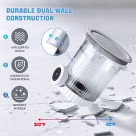 4 Pack Creami Swirl Pints & Lids for Ninja, Compatible with NC700 Series Ninja Swirl Ice Cream & Soft Serve Makers, with 4 Spoons & 64 Writable Labels, BPA-Free & Dishwasher Safe, Grey Lids