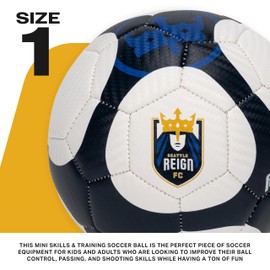 Franklin Sports NWSL Seattle Reign Soccer Ball - Kids Mini Size 1 - Skill + Training Soccer Ball for Kids + Adults - Great for Boys + Girls - Air Pump Included