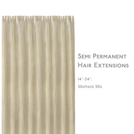 Wennalife Real Hair Bonding Extensions, U-Tip Hair Extensions, 40 cm, 50 g, 50 Strands