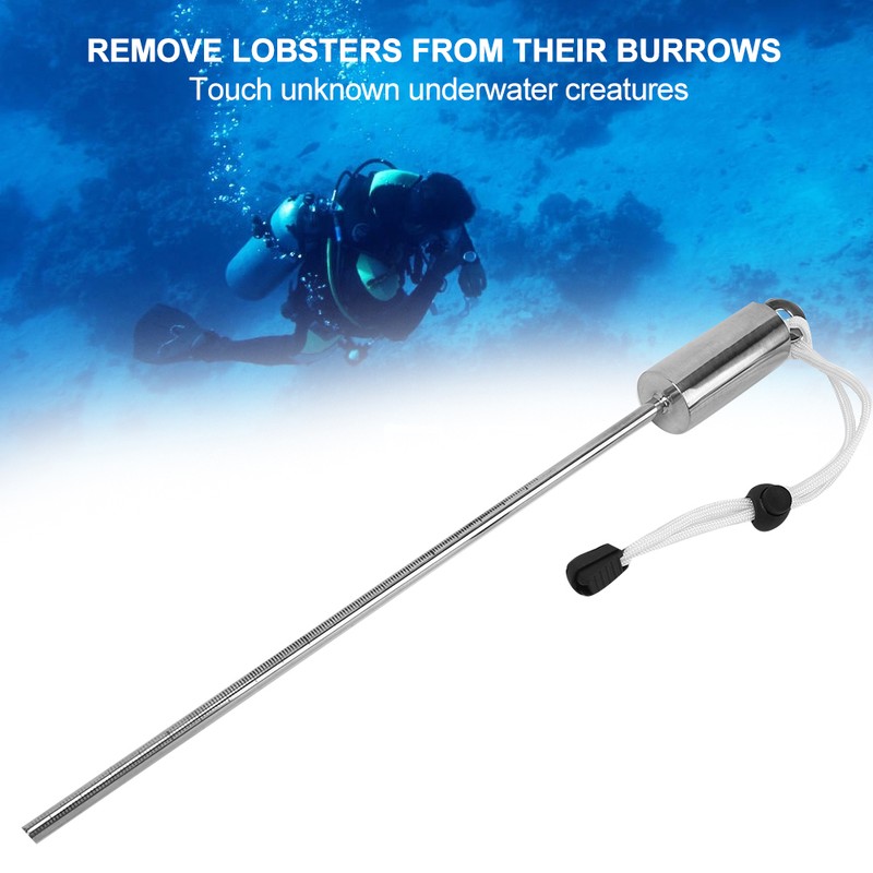 KEEPdiving Stainless Steel 30cm Diving Lobster Stick Pointer Underwater Shaker