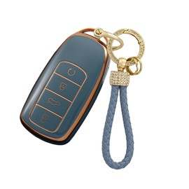 ontto TPU Car key fob cover keyring Fit for Chery Tiggo 8 Plus 8 Pro Tiggo7 Pro Arrizo 5 Plus Omoda 5 C5 2021-2024 Smart key case Holder shell bag keychain Auto Accessories 4 buttons Grey B
