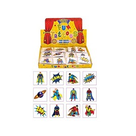 2x 24 Kids Super Hero Tattoos