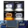 Aswalling 4X6 Inch LED Light Lamp DRL Headlight Crystal Clear