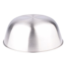 Zerodeko 1pc Shatterproof Stainless Steel Salad Bowl Food Serving Bowl for Kitchen Lightweight Resistant for Outdoor Use and Hot Food