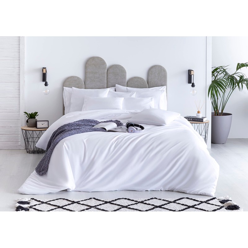 Todocama Extra Soft Microfibre Duvet Cover, White, 80/90 cm, 150