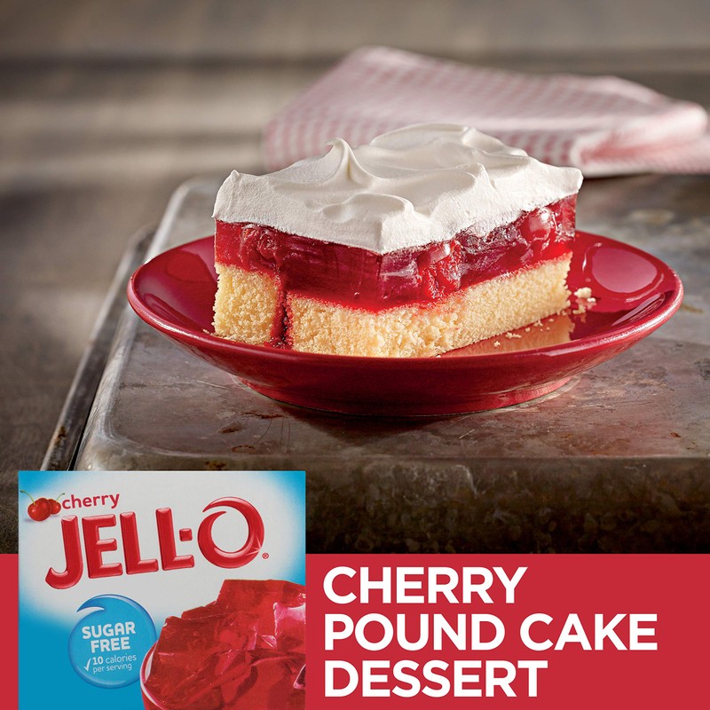Jell-O Sugar Free Black Cherry Low Calorie Gelatin Dessert 1