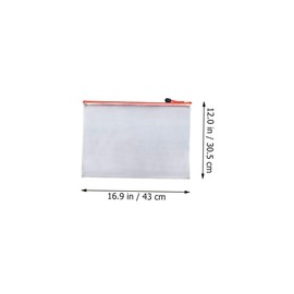 jojofuny 16pcs Mesh Zipper Document Bag Set Plastic File Pouches for Office and School Storage Organizers for Papers and Receipts Random Color