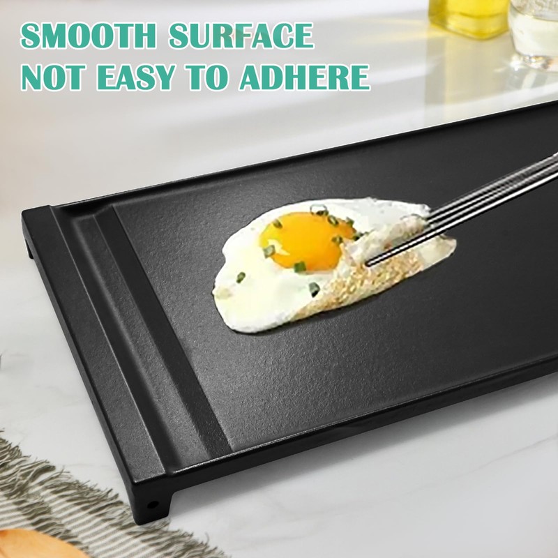 Hiorucet WB31X24738 Cast Iron Griddle Replacement for GE Appliance Gas