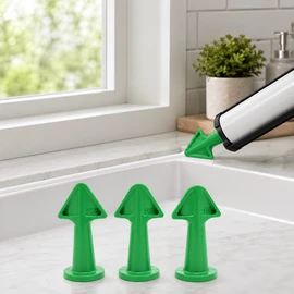 Caulk Nozzle Applicator Tips for Smooth Sealing – 3-Piece Plastic Set for Doors, Windows & Tiles