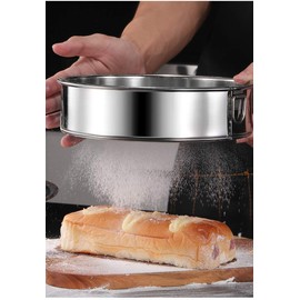 Falytemow Flour Sifter, Round Stainless Steel 40 Mesh Fine Sieve for Baking