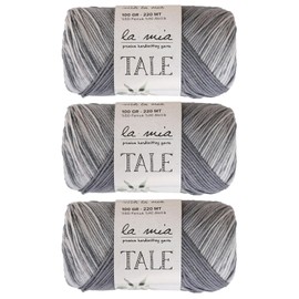 La Mia Tale, 3 Skein Yarn, 60% Cotton 40% Acrylic, 3.5 Oz (100 g) / 218.7 Yrds (200 m), Variegated Colors - LM096