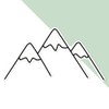 Large 210mm 'Travel Mountains' Permanent Sticker Decal for Cars/Windows/Bins/Walls etc