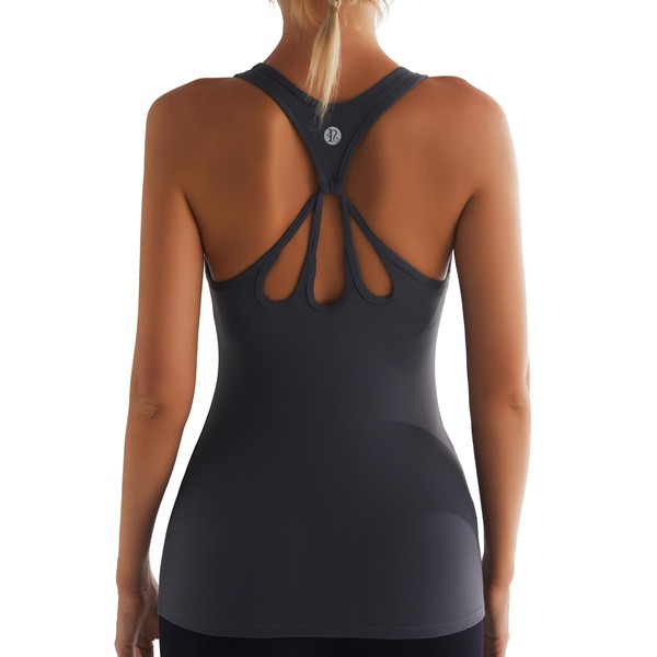 RUNNING GIRL Workout Tank Tops with Built in Bras for
