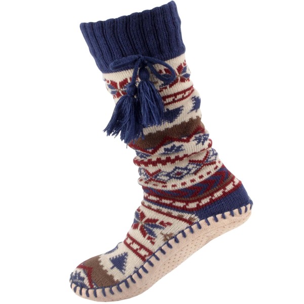 Calcetines suaves y peludos para mujer con borla, dos tamaños,